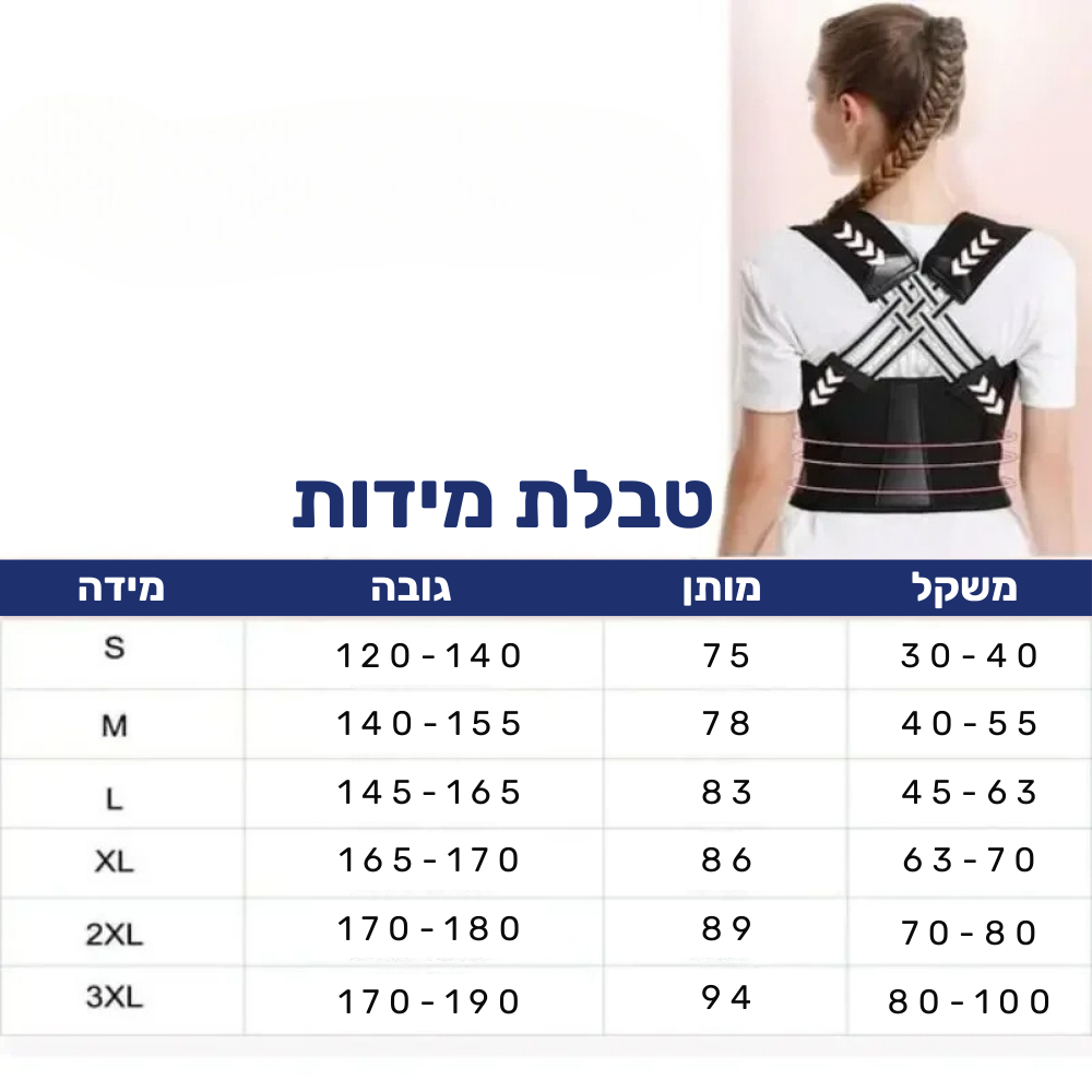 מיישר כתפיים וגב בטכנולוגיה מתקדמת ליציבה נכונה